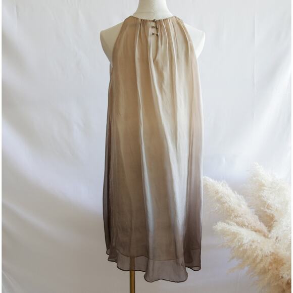 Zara Silk tan Mini dress size S - Picture 2 of 6